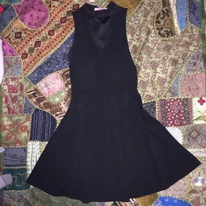 Black dress with skater skirt